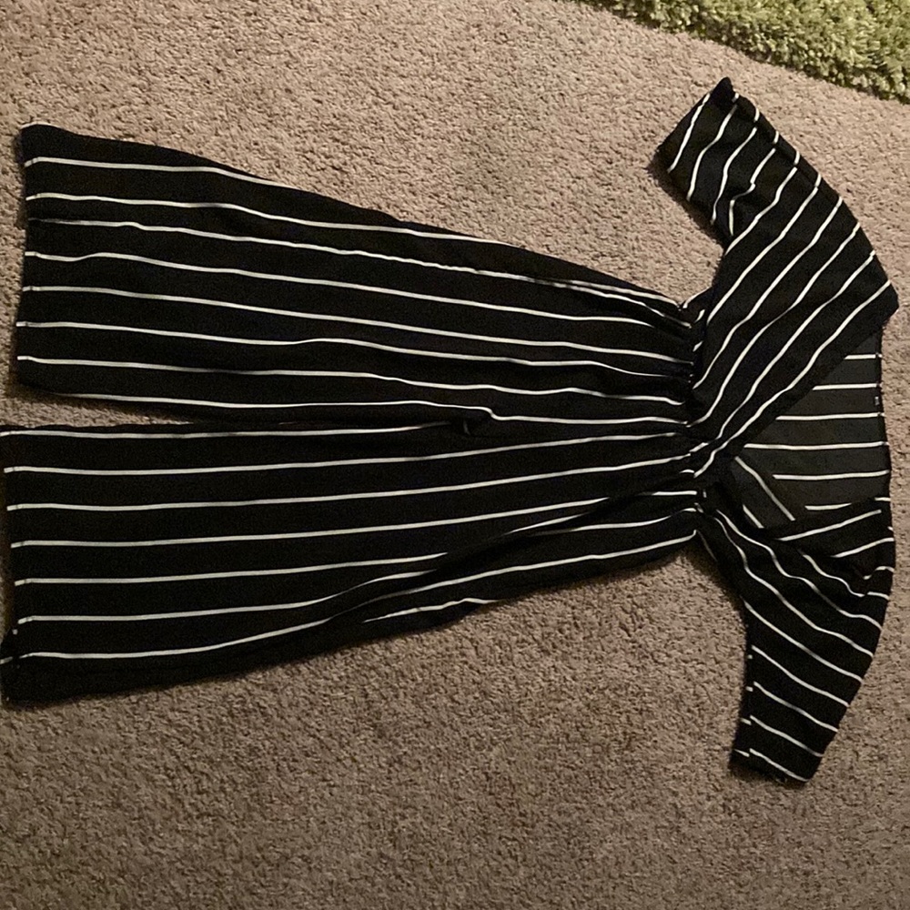 Small black and white jumpsuit.